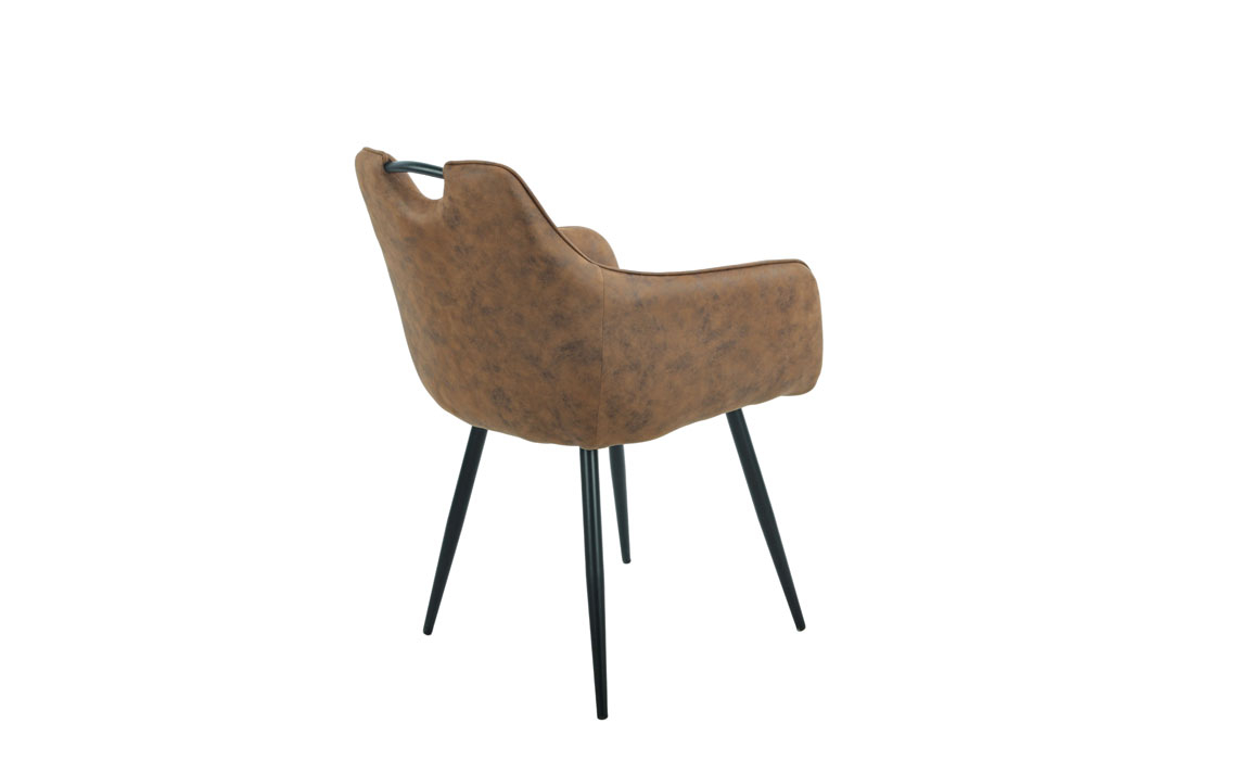 Milan Dining Chair - Brown PU Chair