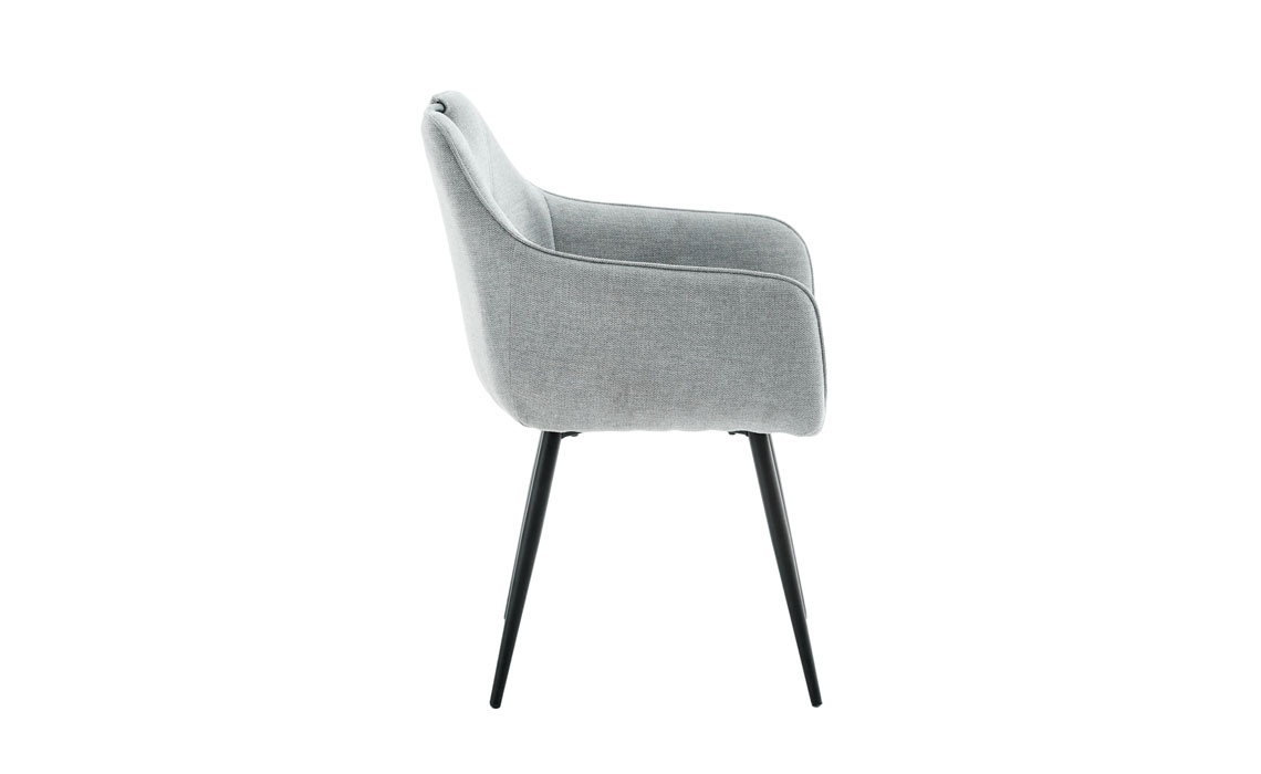 Milan Dining Chair - Sliver Fabric Chair