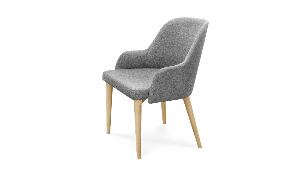Sigala Oak High Arm Dining Chair With Turned Leg 