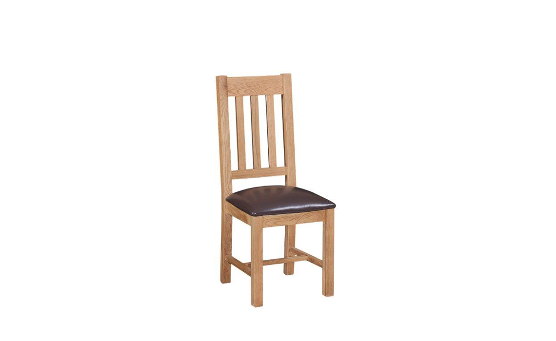 Royal Oak Dining Chair With PU Leather Seat