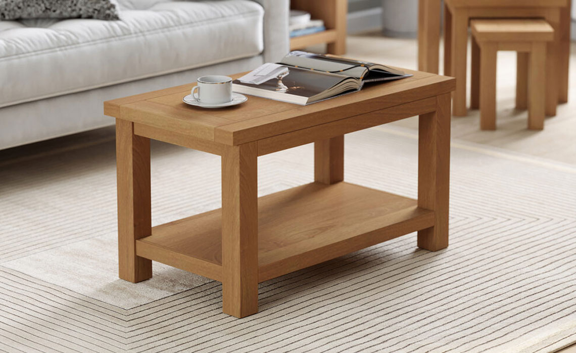 Lavenham Oak Small Coffee Table With Shelf 
