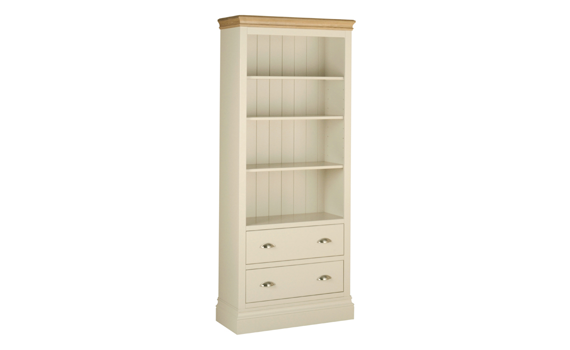 Barden Painted Extra Large Bookcase With 2 Drawers