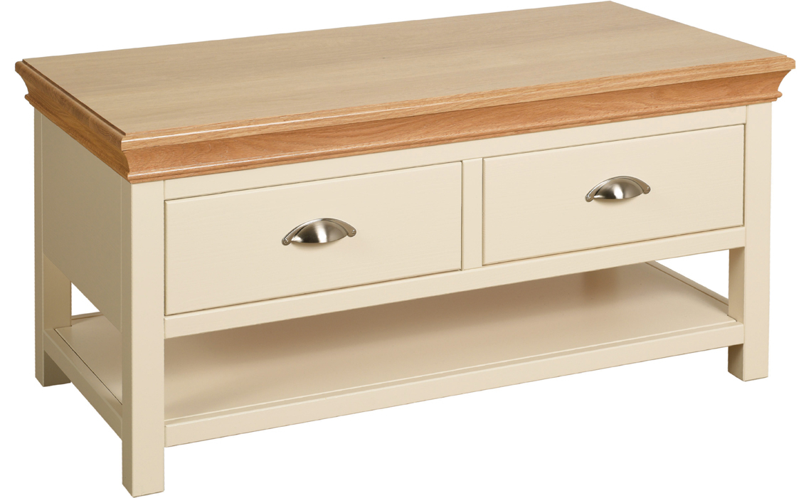 Barden Painted Coffee Table With 2 Drawers