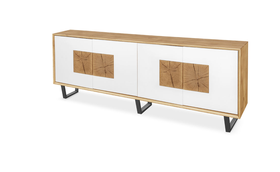 Annika Modern Oak 4 Door Large Sideboard