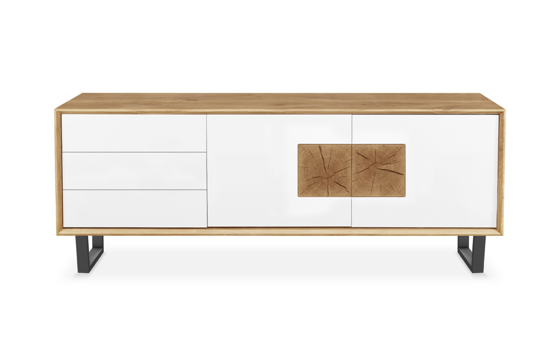 Annika Modern Oak Large 2 Door 3 Drawer TV Unit