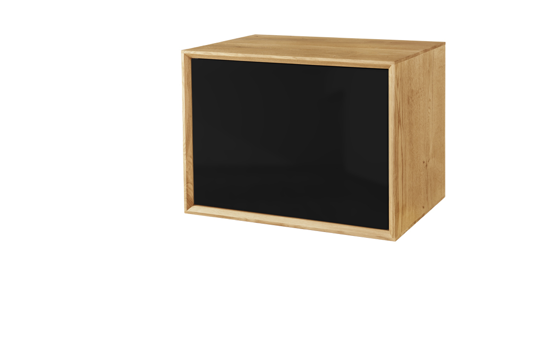 Annika Modern Oak Wall Hanging Cupboard - Solid Door