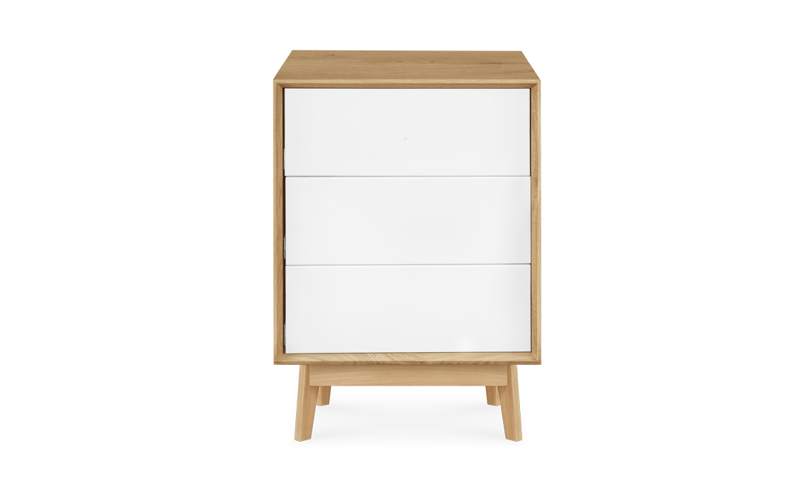 Annika Modern Oak 3 Drawer Mini Sideboard