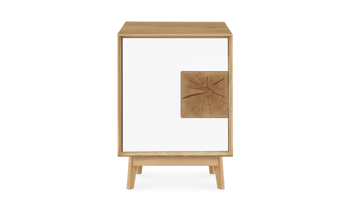 Annika Modern Oak 1 Door Mini Sideboard - Decor Door