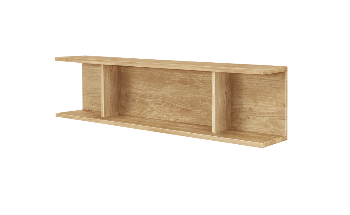 Annika Modern Oak Wall Hanging Shelf