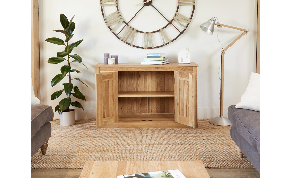 Pacific Oak 6 Drawer Sideboard