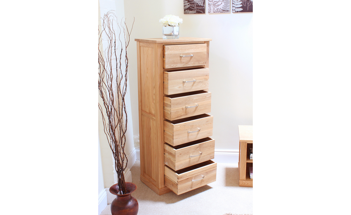 Pacific Oak 6 Drawer Wellington