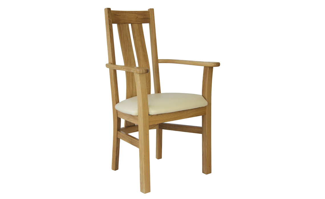 York Solid Oak Bergen Dining Carver Chair