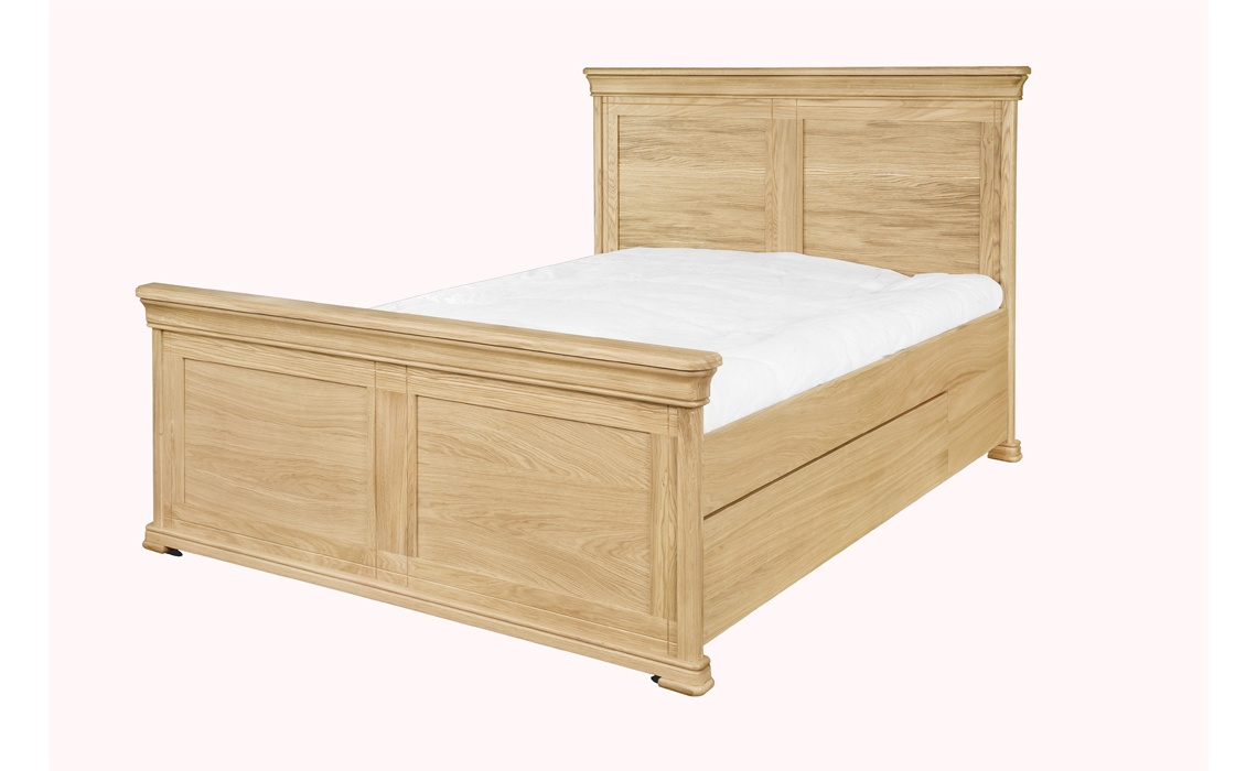 Lancaster Solid Oak Bed Frame With Drawers 