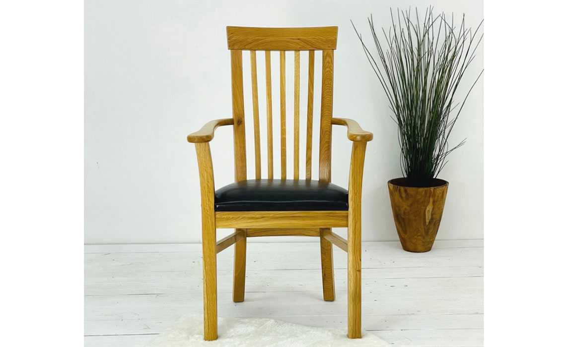 York Solid Oak Stockholm Carver Dining Chair 