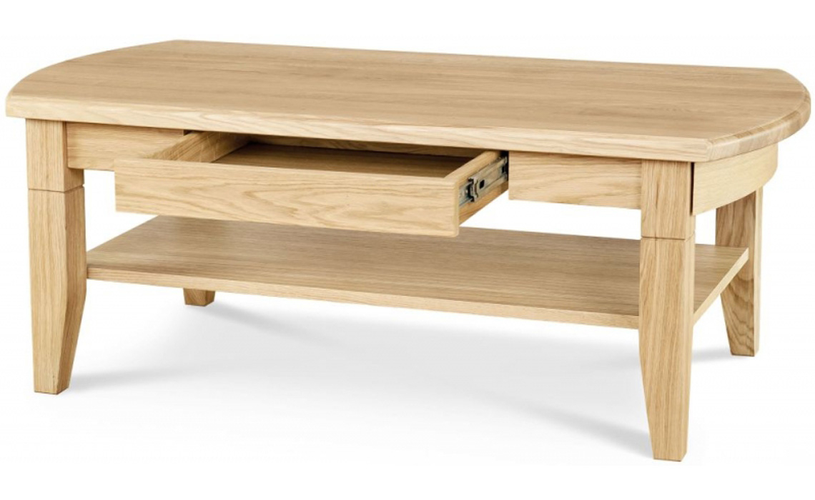 Lancaster Solid Oak Coffee Table With Drawer
