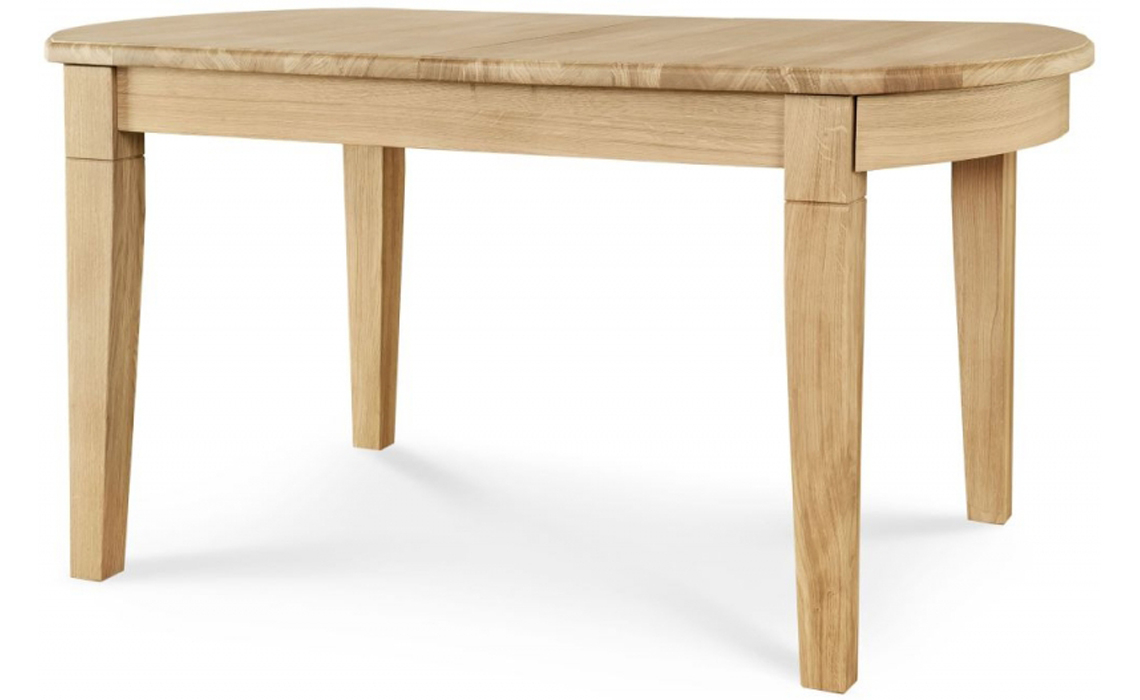 Lancaster Solid Oak Extending D-End Dining Table - 2 Sizes Available