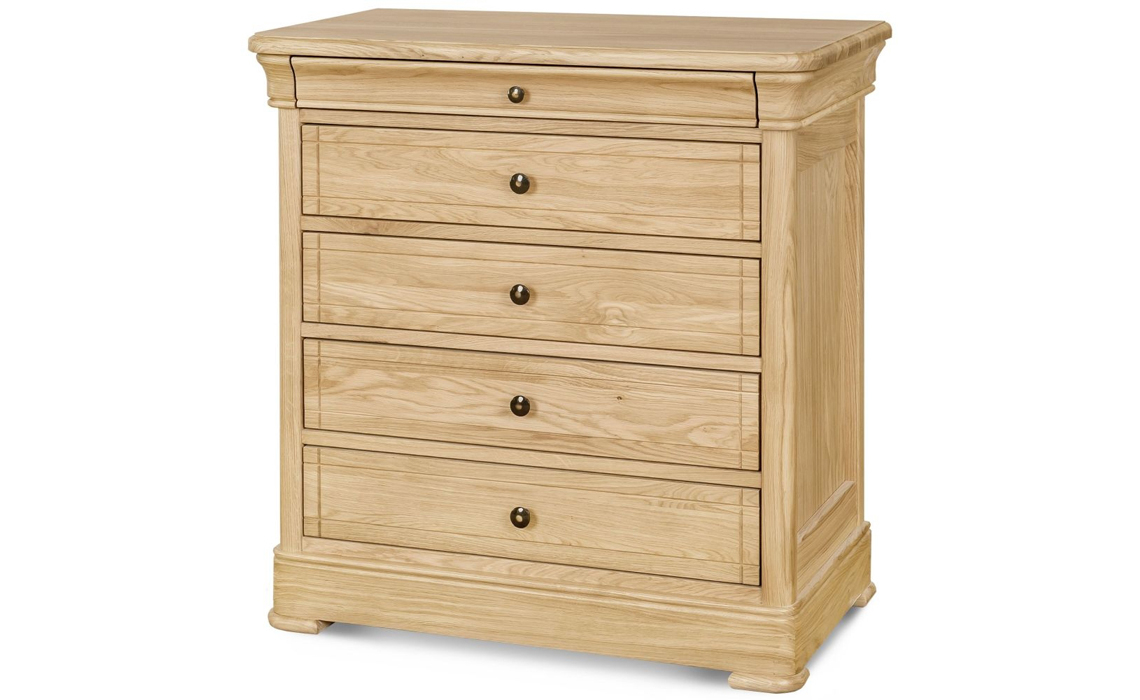 Lancaster Solid Oak 5 Drawer Chest