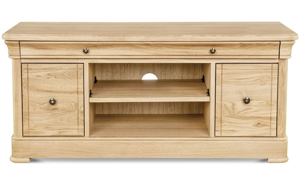 Lancaster Solid Oak Large TV Unit