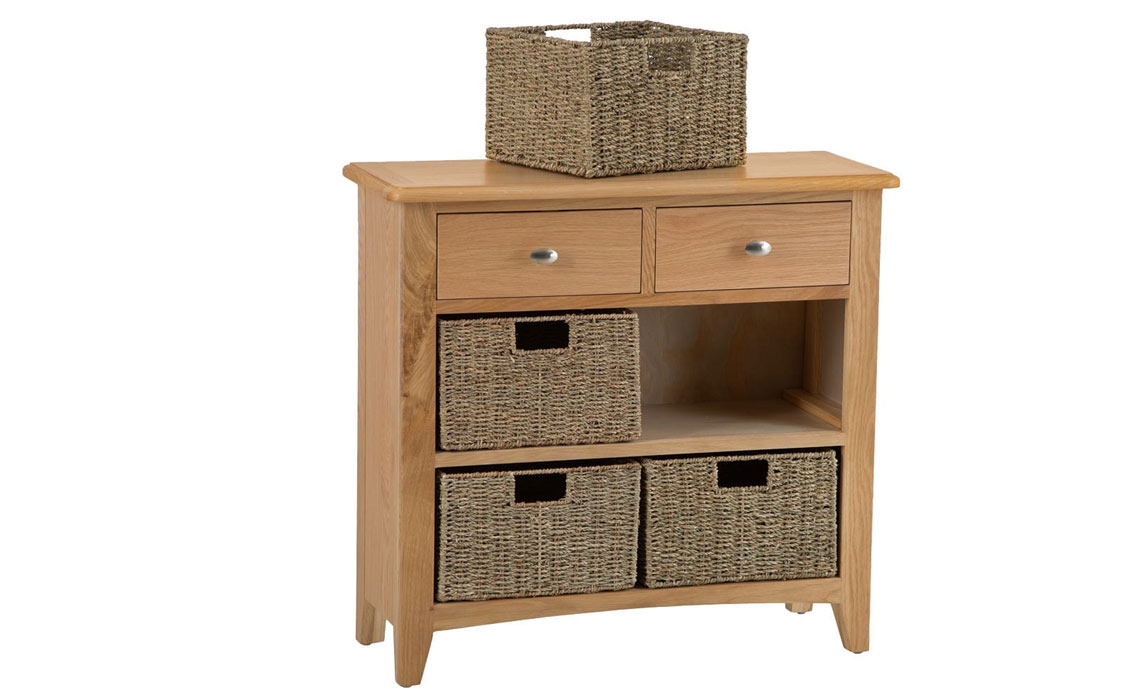 Columbus Oak 2 Drawer 4 Basket Sideboard