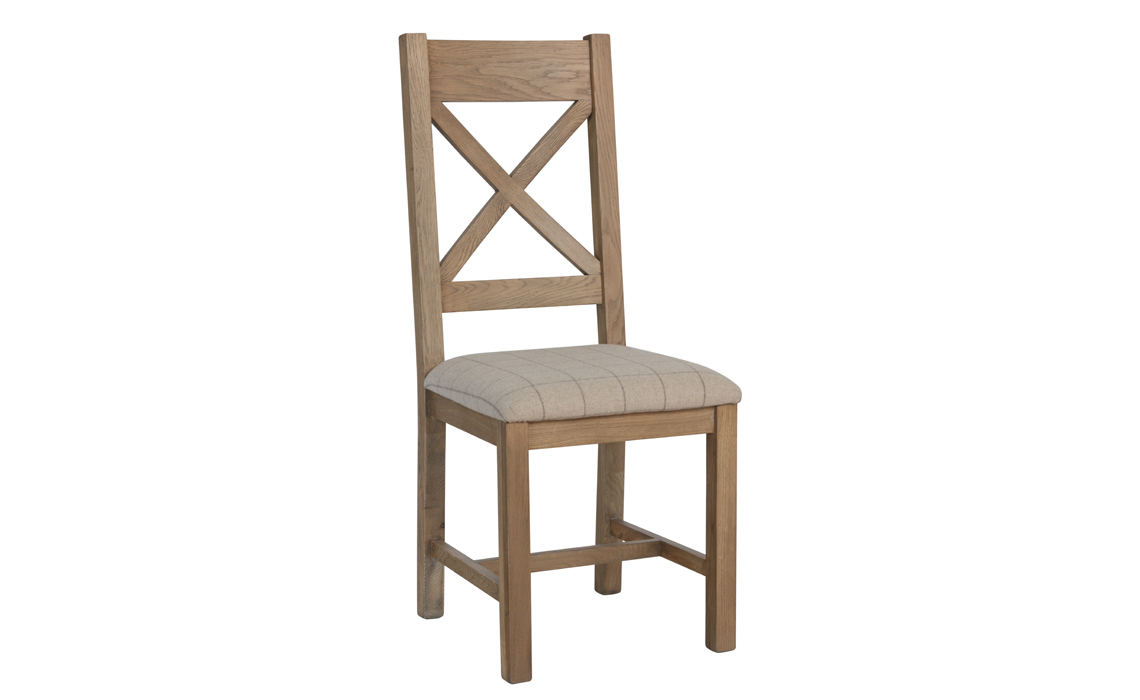 Ambassador Oak Cross Back Dining Chair - 2 Pad Colours