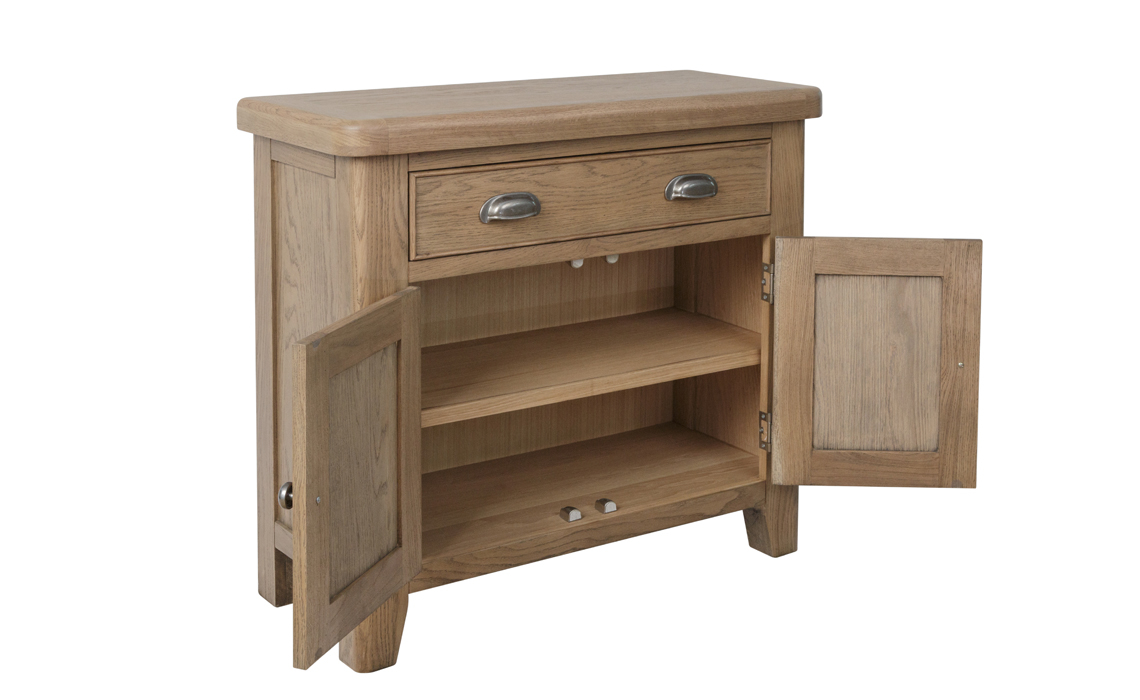 Ambassador Oak 2 Door 1 Drawer Small Sideboard