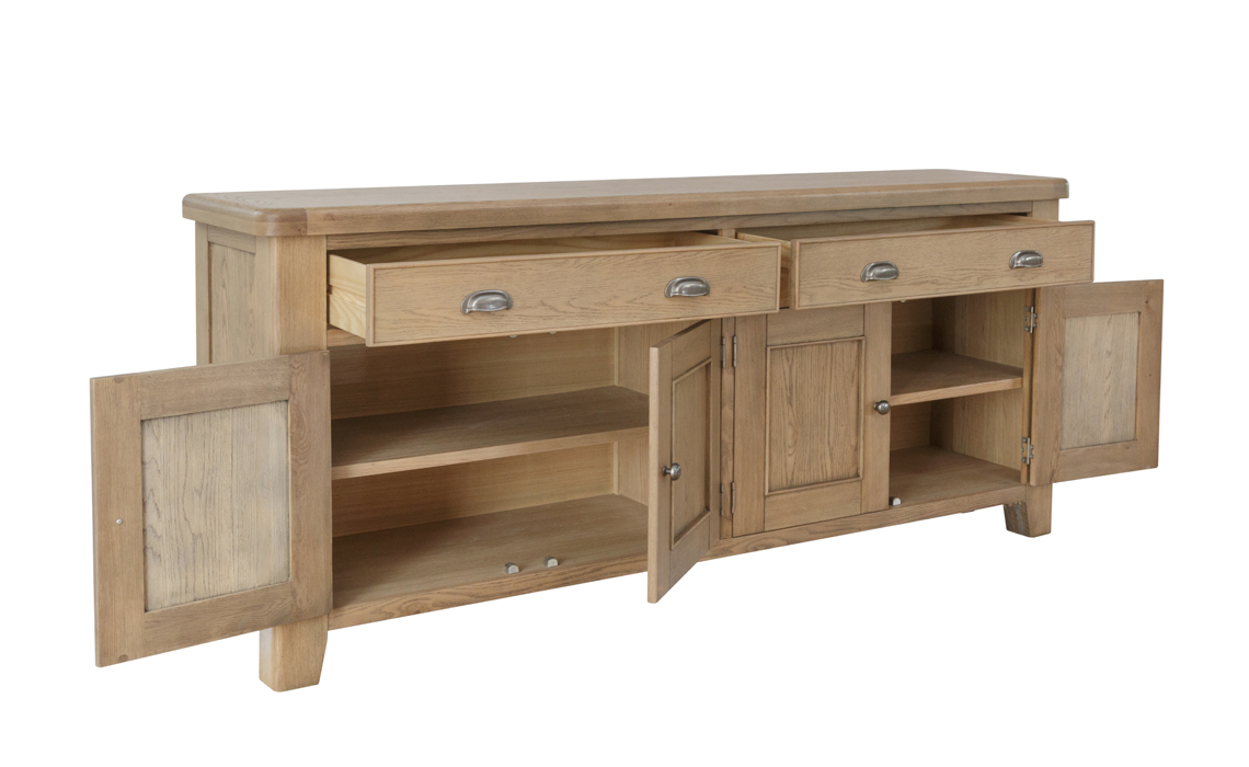 Ambassador Oak 4 Door Extra Large Sideboard