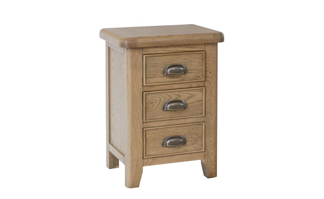 Ambassador Oak 3 Drawer Bedside Cabinet