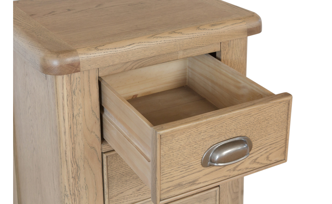 Ambassador Oak 3 Drawer Large Bedside Cabinet