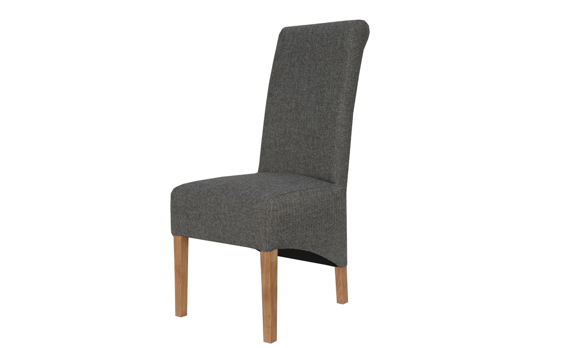 Highcliffe Dark Grey Scroll Back Dining Chair