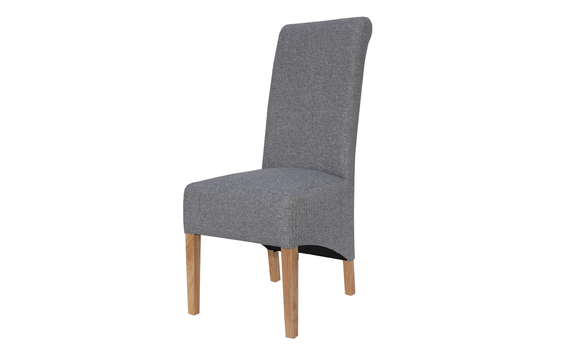 Highcliffe Light Grey Scroll Back Dining Chair