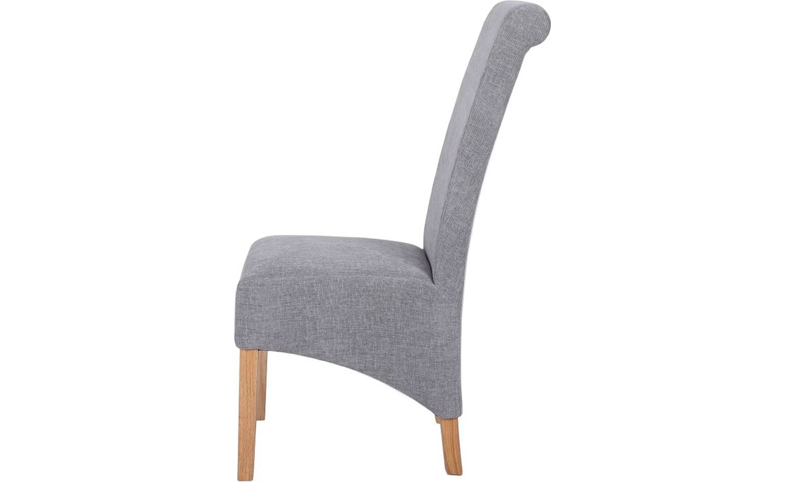 Highcliffe Light Grey Scroll Back Dining Chair