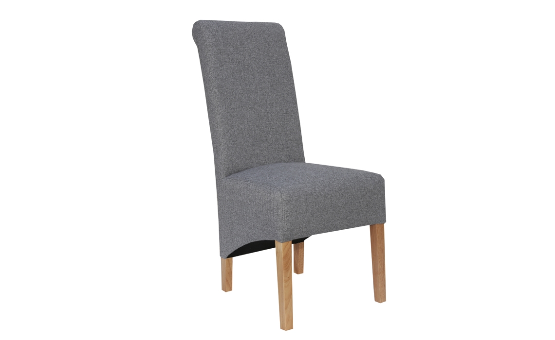 Highcliffe Light Grey Scroll Back Dining Chair