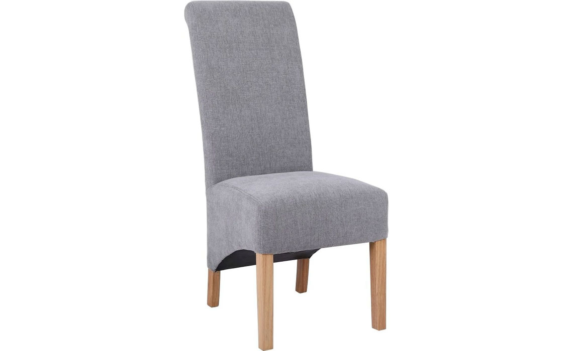 Highcliffe Light Grey Scroll Back Dining Chair