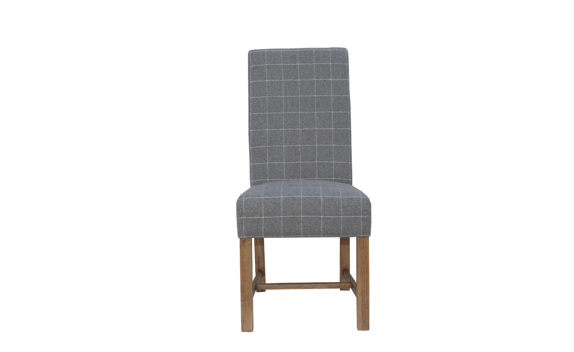 Ambassador Oak Fabric Dining Chair - Grey
