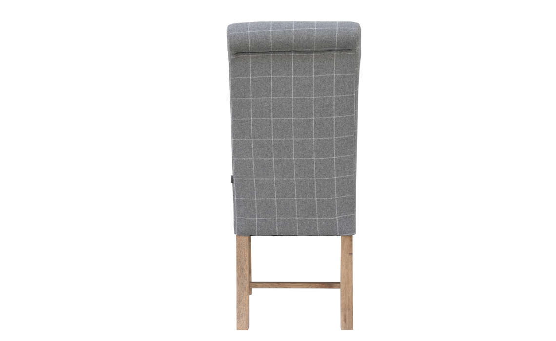 Ambassador Oak Fabric Dining Chair - Grey