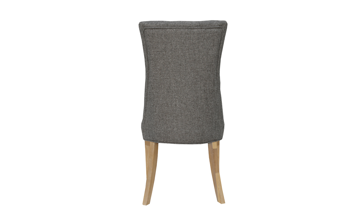 Phoebe Buttoned Dining Chair - Dark Grey