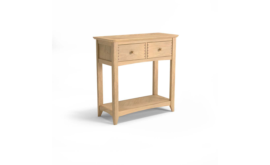 Carnaby Oak 2 Drawer Console Table