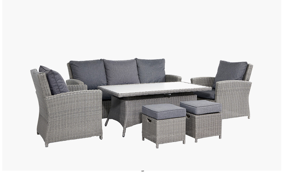 Slate Grey Tobago 6 Piece Relaxed Dining Set