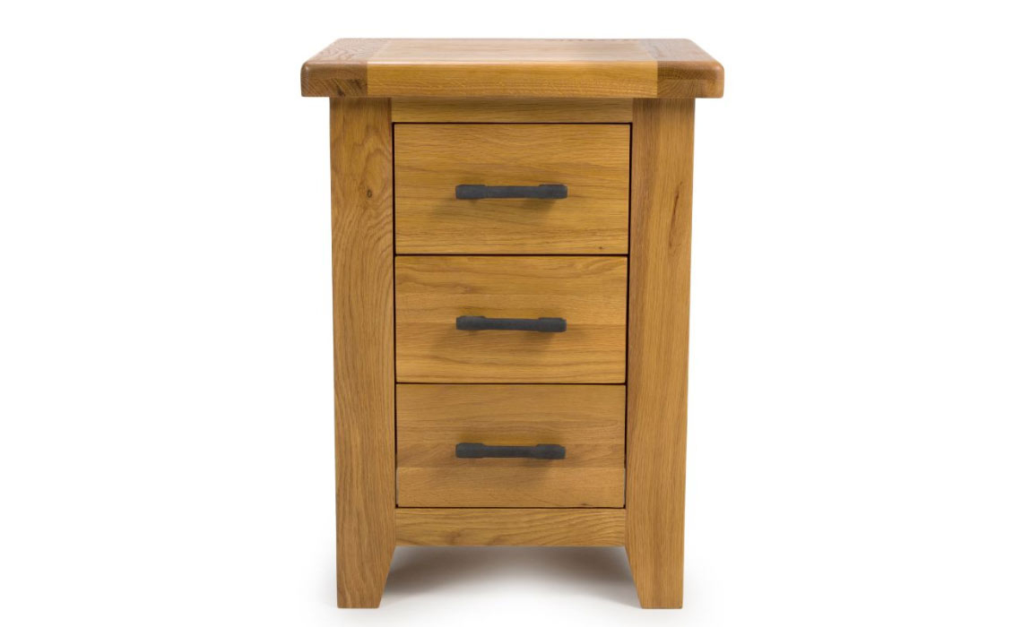 Hamilton Oak 3 Drawer Bedside 