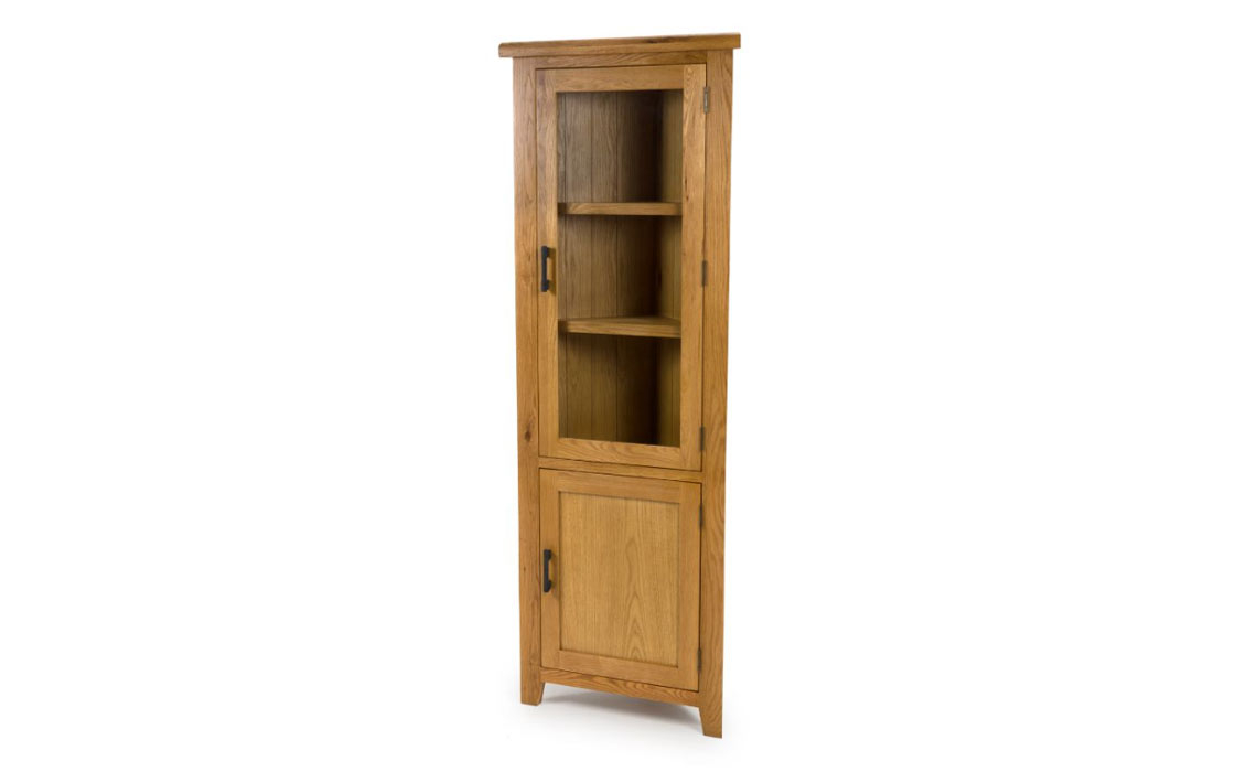 Hamilton Oak Corner Display Cabinet