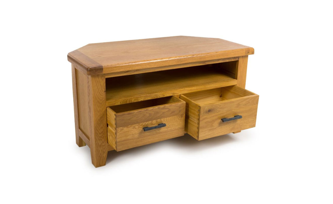 Hamilton Oak Corner TV Unit