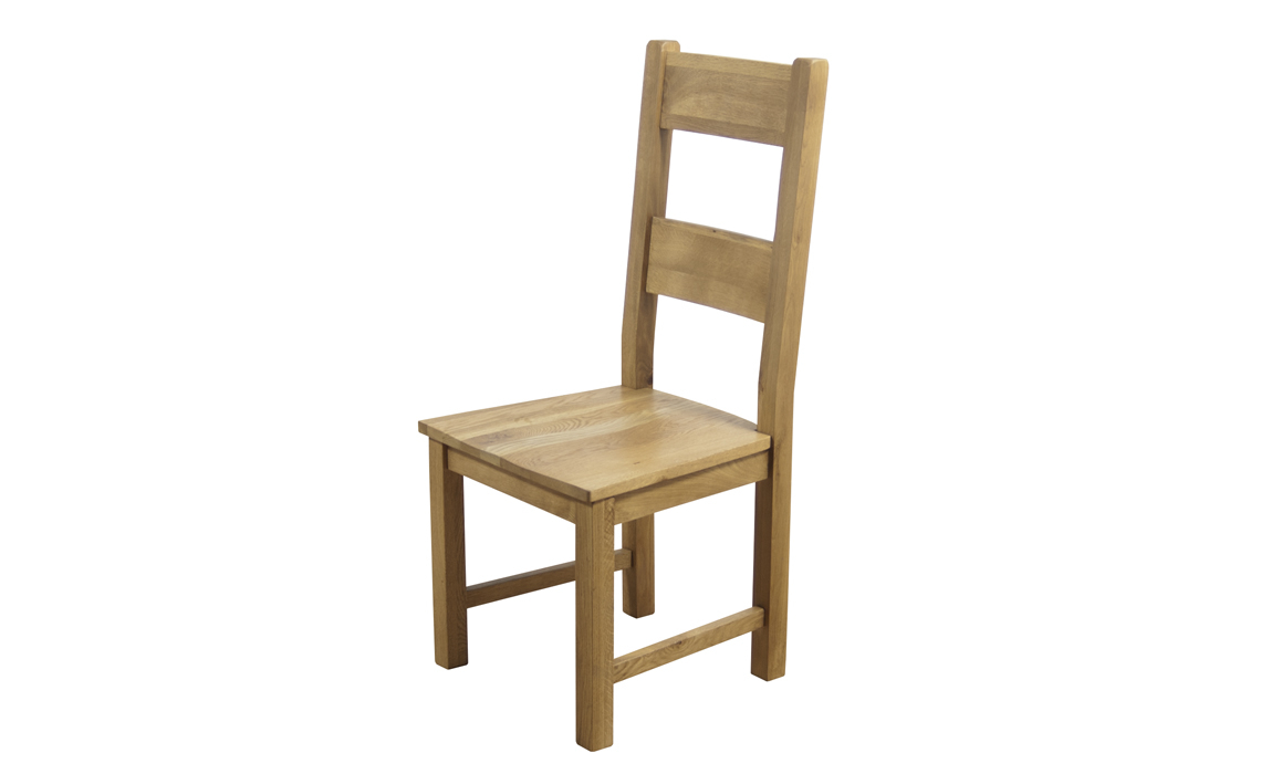 Hamilton Oak Dining Chair With Solid Seat
