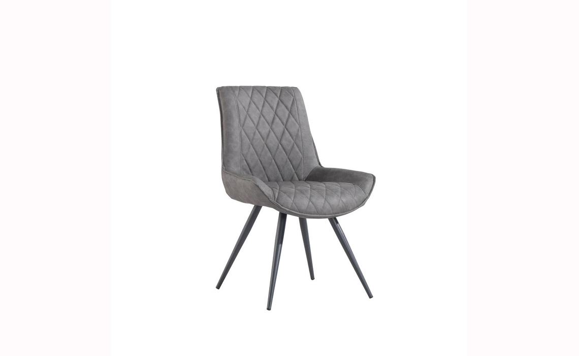 Nero Diamond Stitch Grey Chair