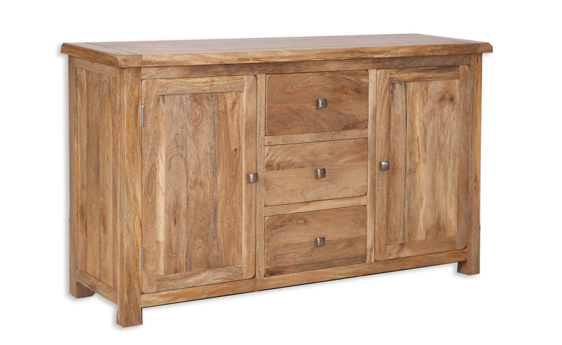Chennai Solid Mango 2 Door 3 Drawer Sideboard