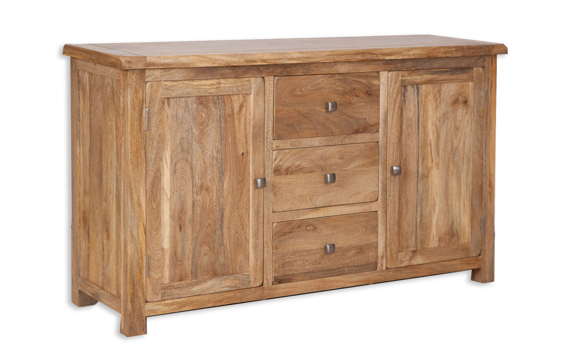 Chennai Solid Mango 2 Door 3 Drawer Sideboard