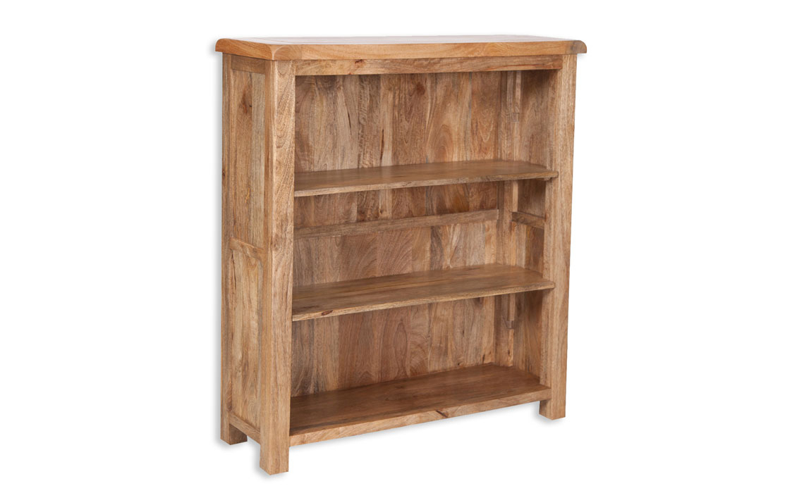 Chennai Solid Mango Small Wide Bookcase