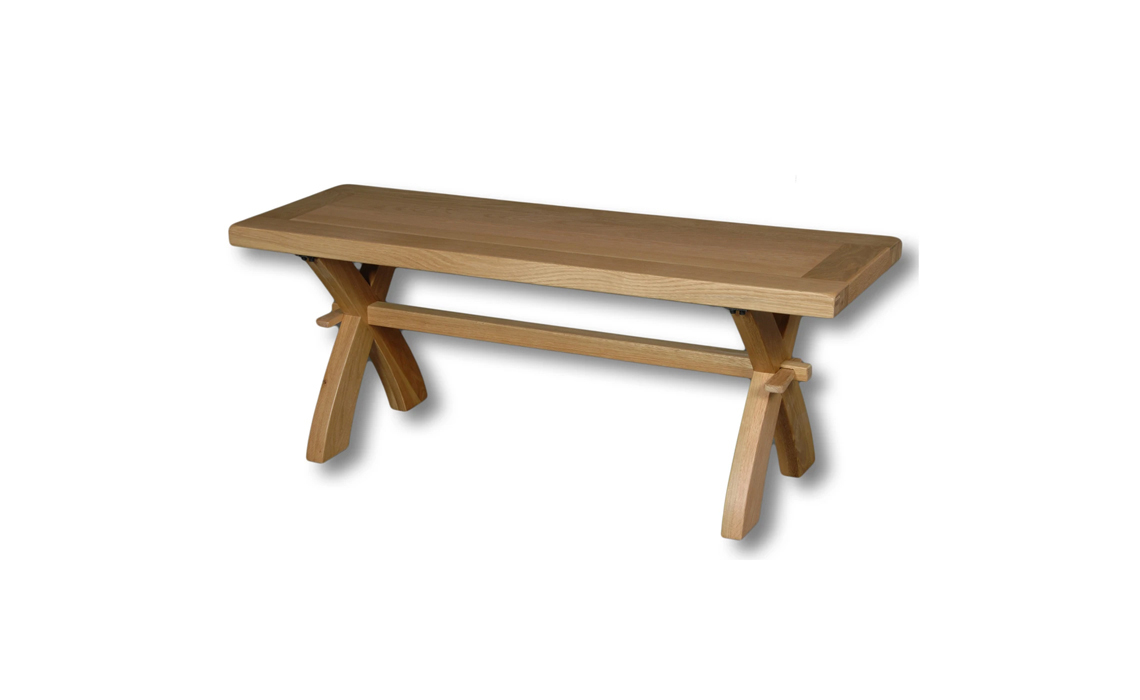 Norfolk Rustic Solid Oak 90cm Bench