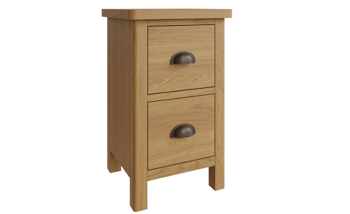 Woodbridge Oak Small 2 Drawer Bedside Cabinet