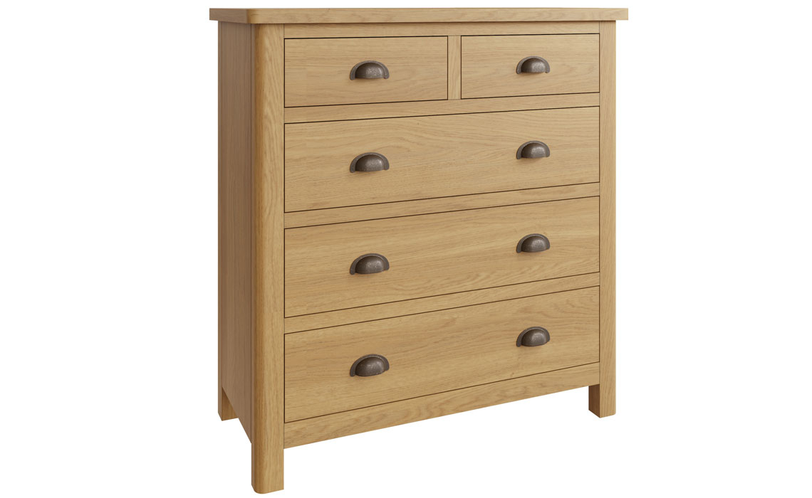 Woodbridge Oak 2 Over 3 Chest Of Drawers