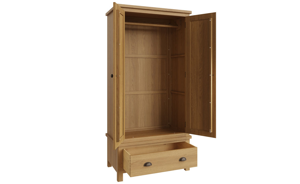 Woodbridge Oak 2 Door Gents Wardrobe